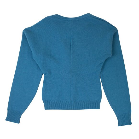 UNRAVEL PROJECT Blue Wool Pintuck Sweater Size S $910 - Picture 4 of 5